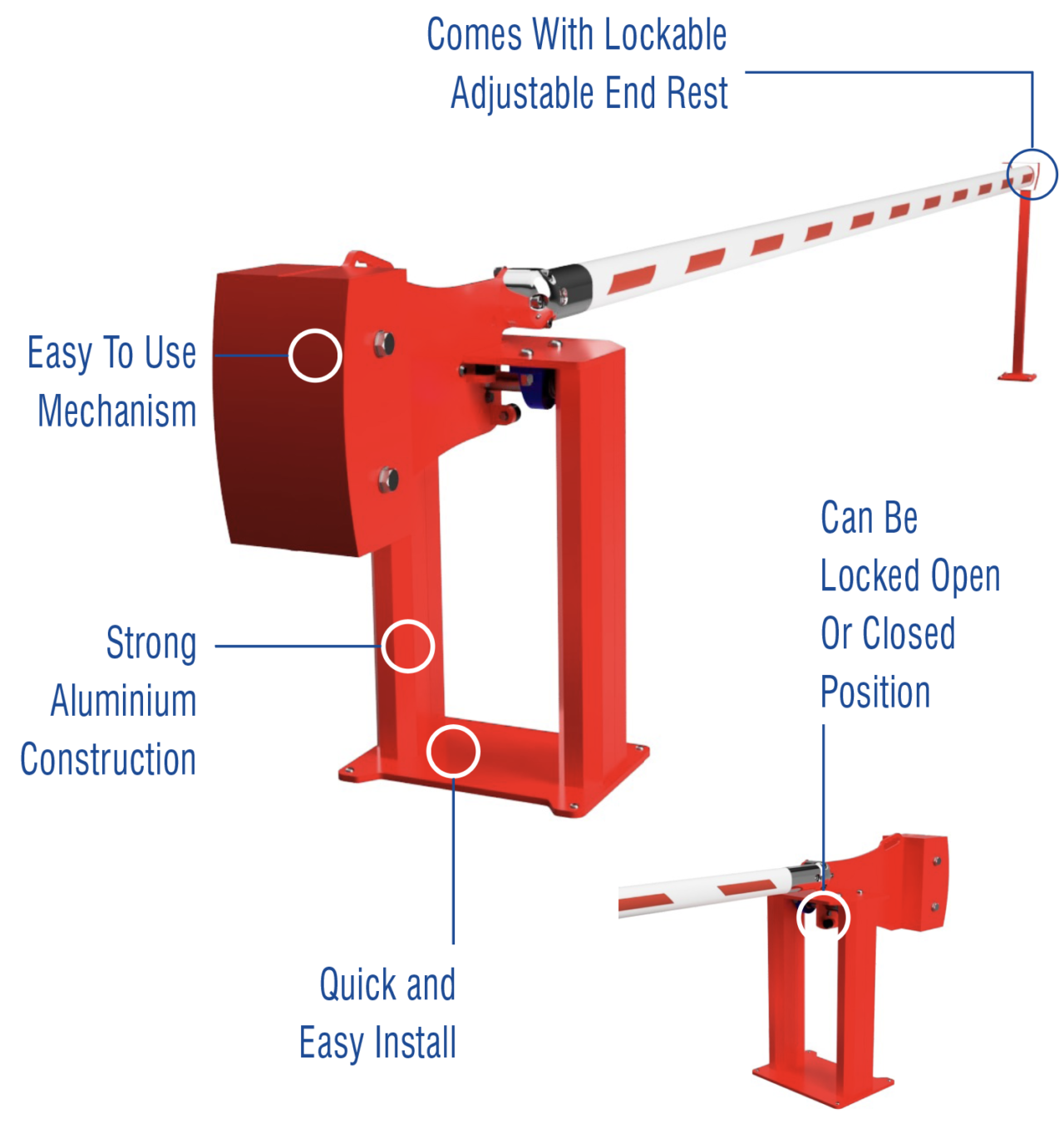 Heavy Duty Manual Arm Barrier Commercial Gates Yorkshire